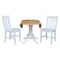 International Concepts 42 in. Dual Drop Leaf Table with 2 Slat Back Dining Chairs - 3 Piece Dining Set K02-42DP-C08-61P - alternate 2